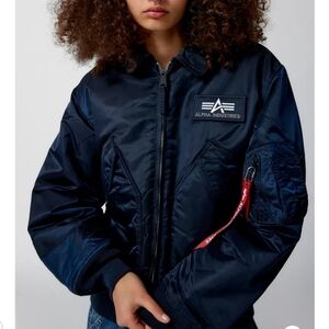 Alpha Industries CWU 45 Bomber Jacket, Size S, Retail $200.00,Color: Navy